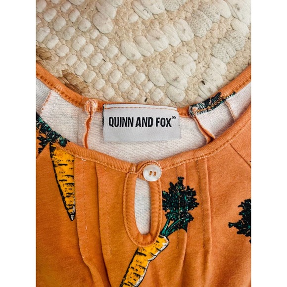 Quinn And Fox Carrot Dress Organic Midi Maxi Dress 2/3 - Picture 3 of 5